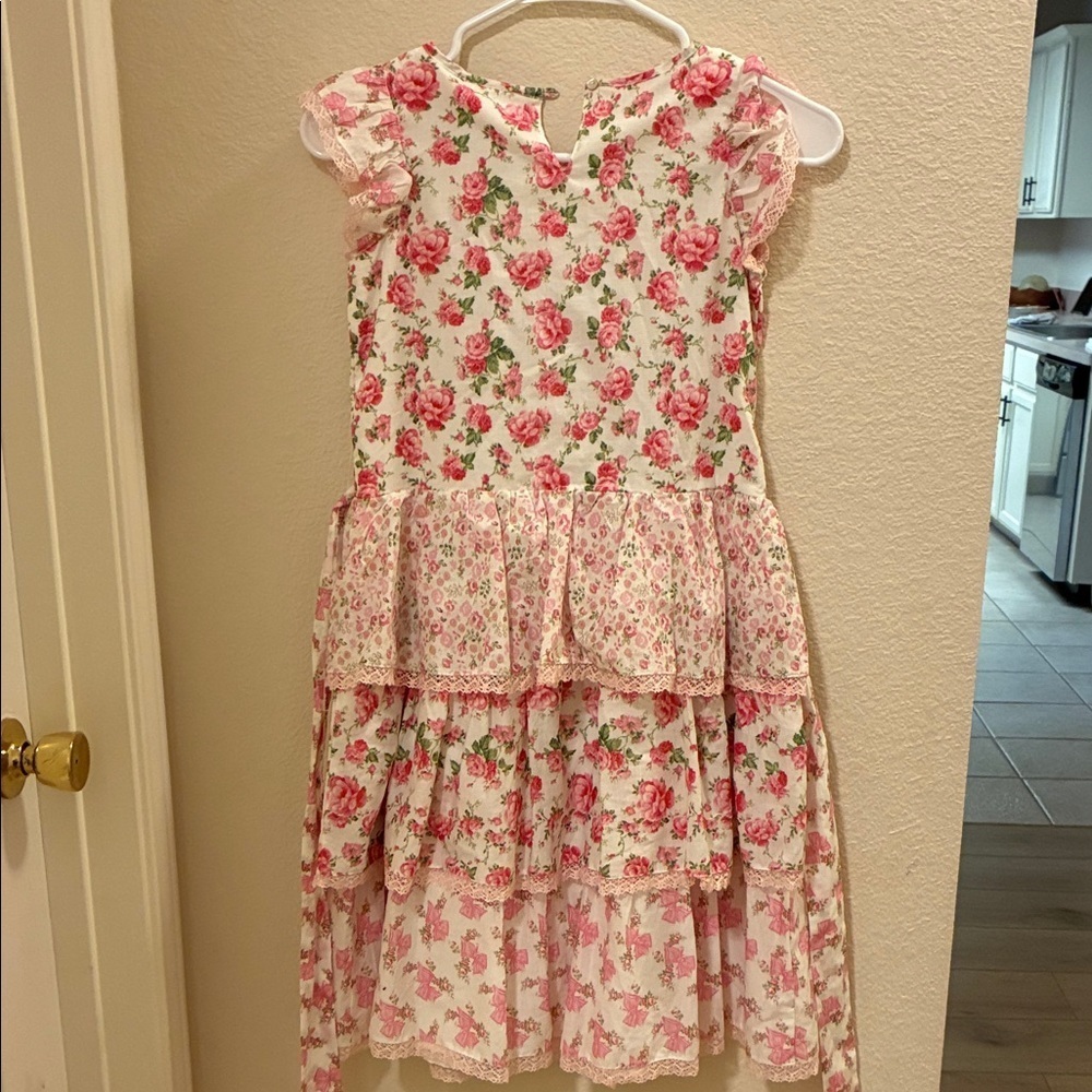 LoveShackFancy Pink Floral Kids Formal Dress NEW 🆕 - Picture 6 of 7